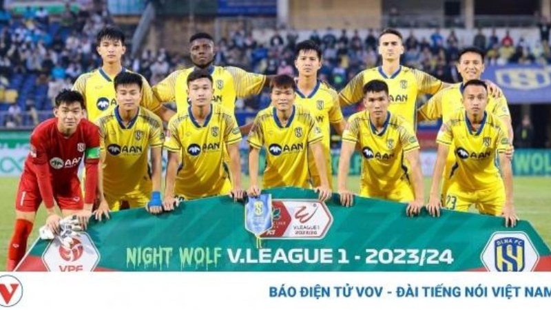 CLB Xứ Nghệ đang đứng thứ 4 trên bảng xếp hạng V league