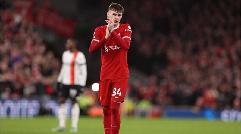 Conor Bradley trong màu áo Liverpool